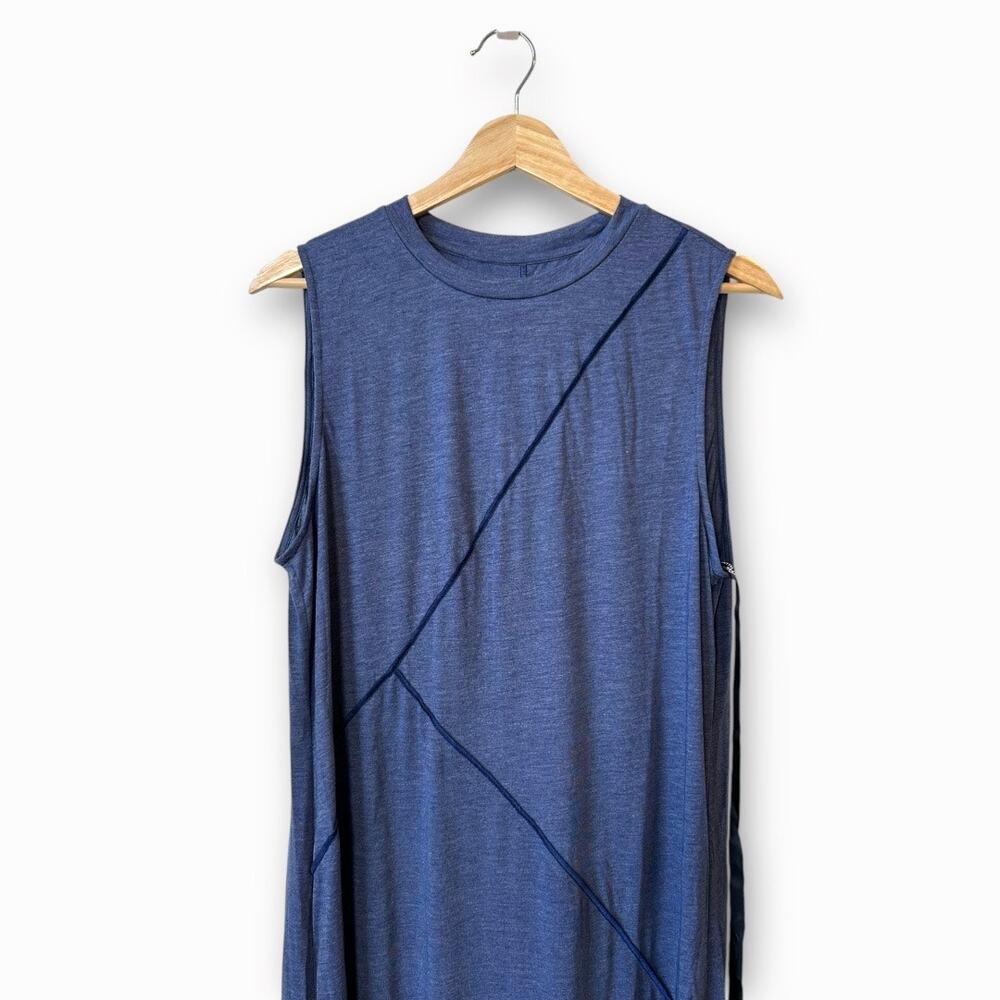 JNSQ Pia Sleeveless Maxi Dress Tencel Blue 10 NWT